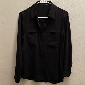 Light weight soft black button down